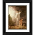 thumbnail image 1 of Faed, John 12x14 Black Ornate Wood Framed with Double Matting Museum Art Print Titled - Expulsion of Adam and Eve, 1 of 4