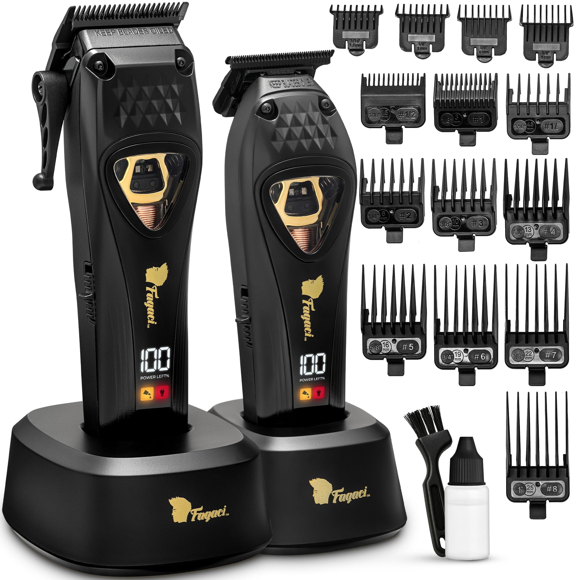 Men Health Vector Fagaci Hair Clipper & Trimmer with DLC Blades & High Torque Motor ...