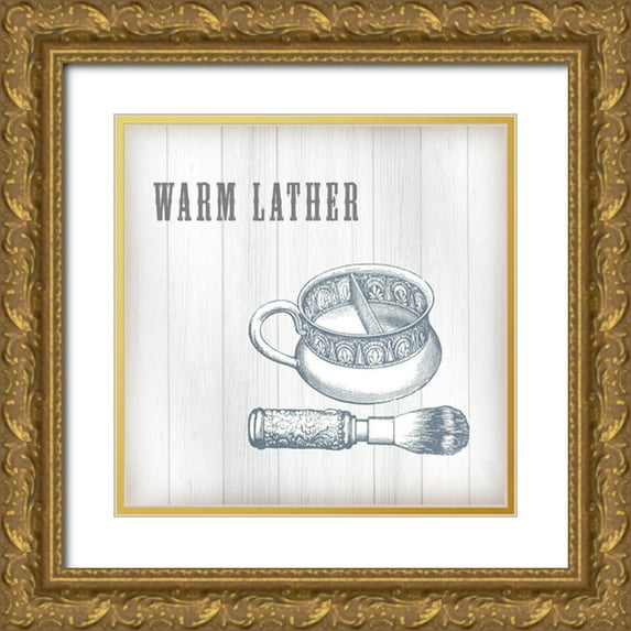 Fagalde, Jarman 12x12 Gold Ornate Wood Framed with Double Matting Museum Art Print Titled - Barber Shop Quartet I