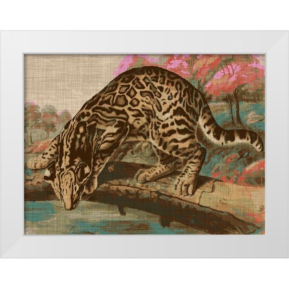 Fagalde, Jarman 14x12 White Modern Wood Framed Museum Art Print Titled - Urban Jungle Cat I