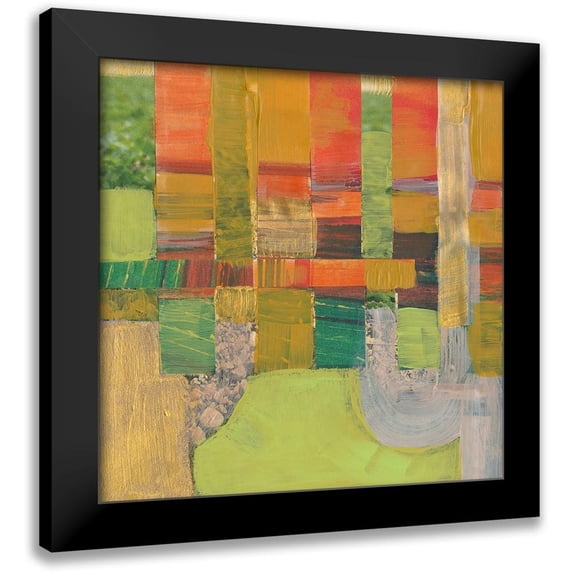 Fagalde, Jarman 15x15 Black Modern Framed Museum Art Print Titled - Woven Flags II