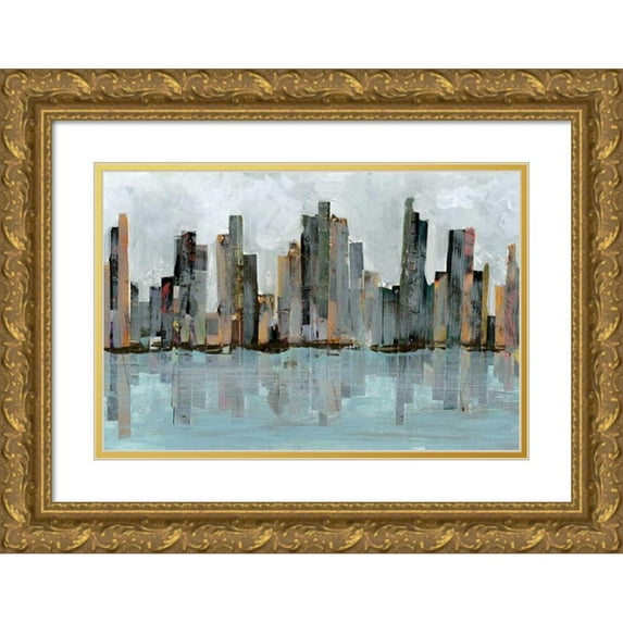 Fagalde, Jarman 18x13 Gold Ornate Wood Framed with Double Matting Museum Art Print Titled - Second City II