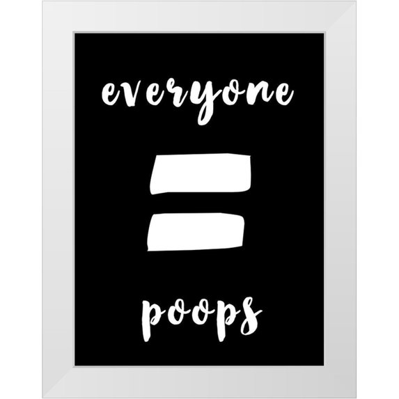 Fagalde, Jarman 19x24 White Modern Wood Framed Museum Art Print Titled - Human Bathroom II