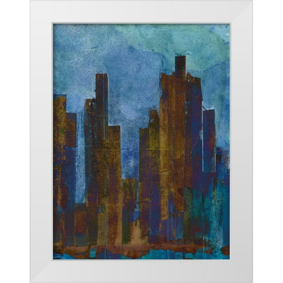 Fagalde, Jarman 19x24 White Modern Wood Framed Museum Art Print Titled - Urban Dusk II