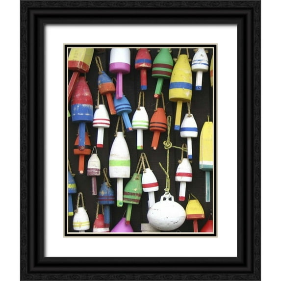 Fagalde, Jarman 20x24 Black Ornate Wood Framed with Double Matting Museum Art Print Titled - Northeast Harbor I