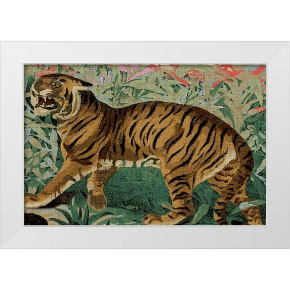 Fagalde, Jarman 32x23 White Modern Wood Framed Museum Art Print Titled - Concrete Jungle Cat II