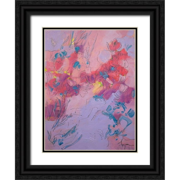 Fagan, Dorothy 12x14 Black Ornate Wood Framed with Double Matting Museum Art Print Titled - Wish You Well