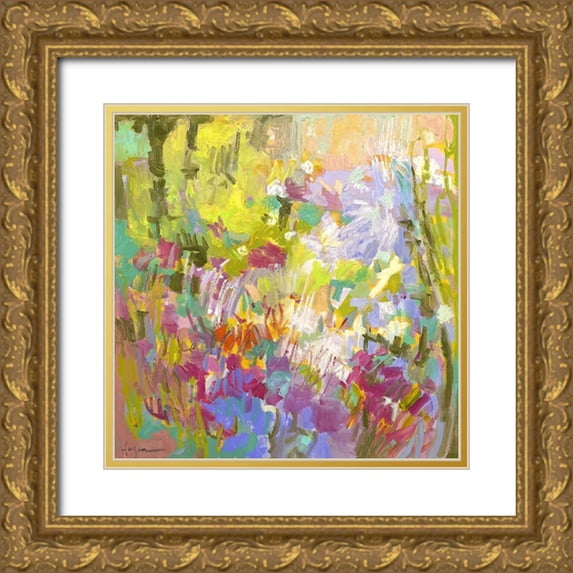 Fagan, Dorothy 15x15 Gold Ornate Wood Framed with Double Matting Museum Art Print Titled - From My Garden Window V