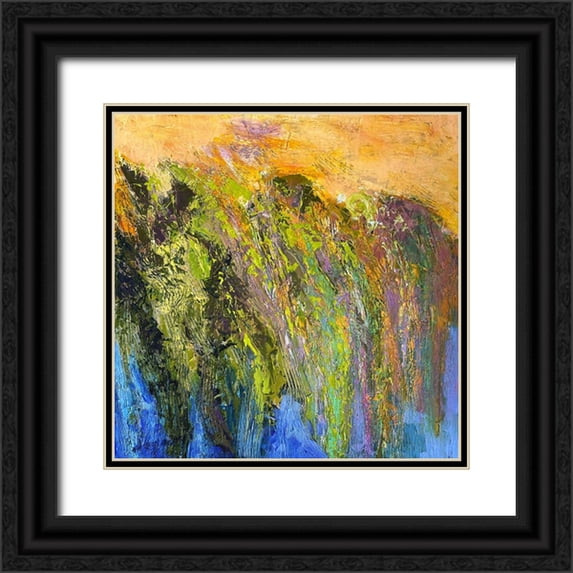 Fagan, Dorothy 20x20 Black Ornate Wood Framed with Double Matting Museum Art Print Titled - Marsh I Daybreak