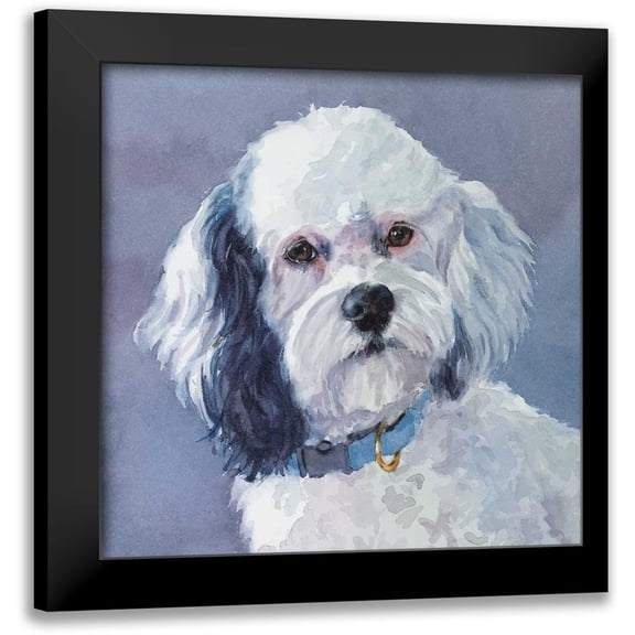 Fagan, Edie 12x12 Black Modern Framed Museum Art Print Titled - Woofie Cockapoo