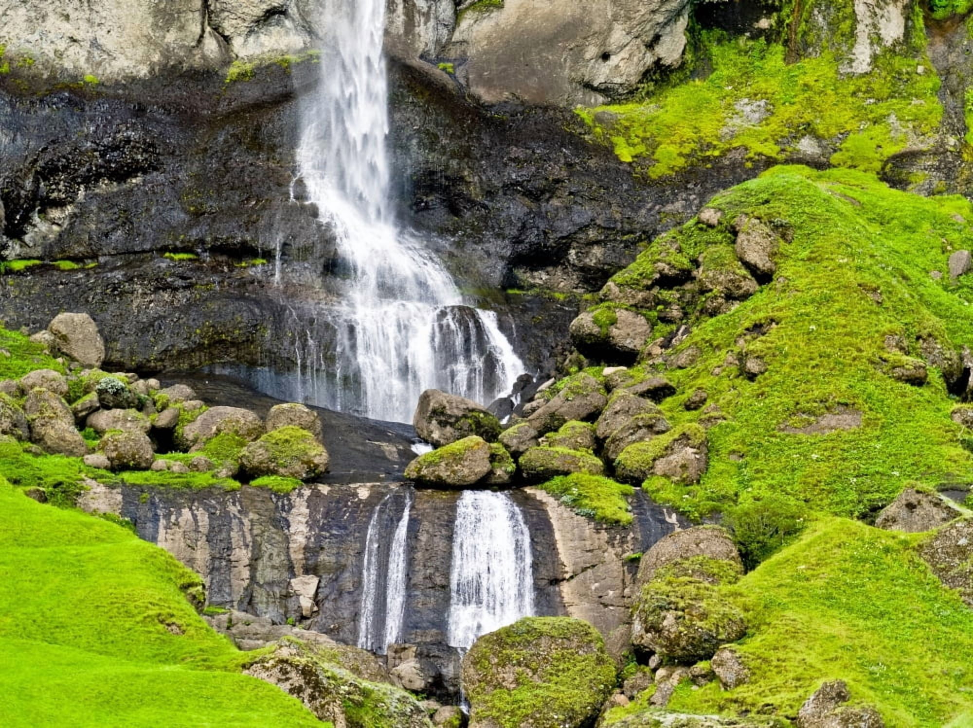 Fagrifoss Waterfalls South Coast Iceland Canvas Art - Panoramic Images (12 x 16)