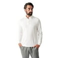 thumbnail image 1 of Faherty Men's White Movement Long Sleeve Polo Size Medium, 1 of 5