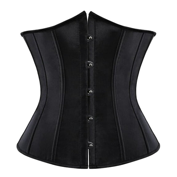 Fahion Underbust Corsets for Women Satin Corset Top Fashion Boned Lace Up Waist Training Lingerie Vintage Bodyshaper Tops