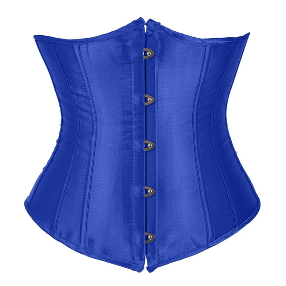 Fahion Underbust Corsets for Women Satin Corset Top Fashion Boned Lace Up Waist Training Lingerie Vintage Bodyshaper Tops
