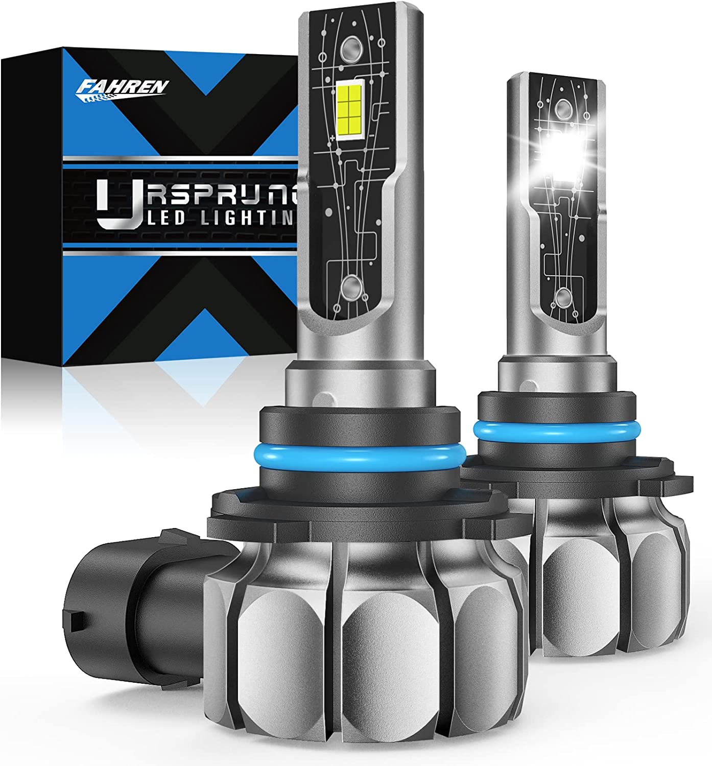 Fahren 9006/HB4 LED Fog Light Bulbs, 8000 Lumens 6500K Cool White Super