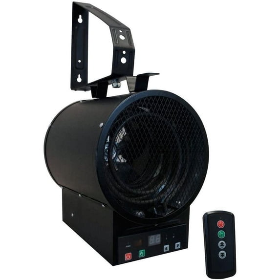 Fahrenheat 240V 4800W Garage Electric Heater with Remote - Black, FLCH4R