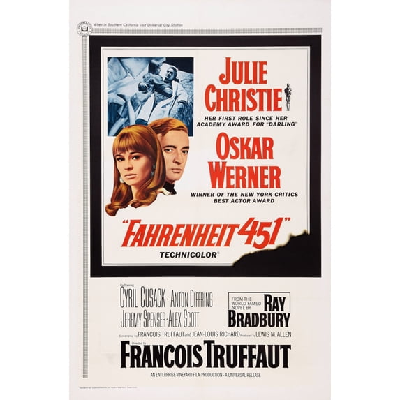 Fahrenheit 451 Movie Poster Masterprint (24 x 36)