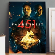 Fahrenheit 451 Movie Poster Printed on Canvas (5" x 7") Wall Art - High Quality Print, Ready to Hang - For Home Theater, Living Room, Bedroom Decor