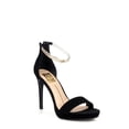 thumbnail image 1 of Fahrenheit Single Sole Women's Open Toe High Heel Sandals in Black, 1 of 3