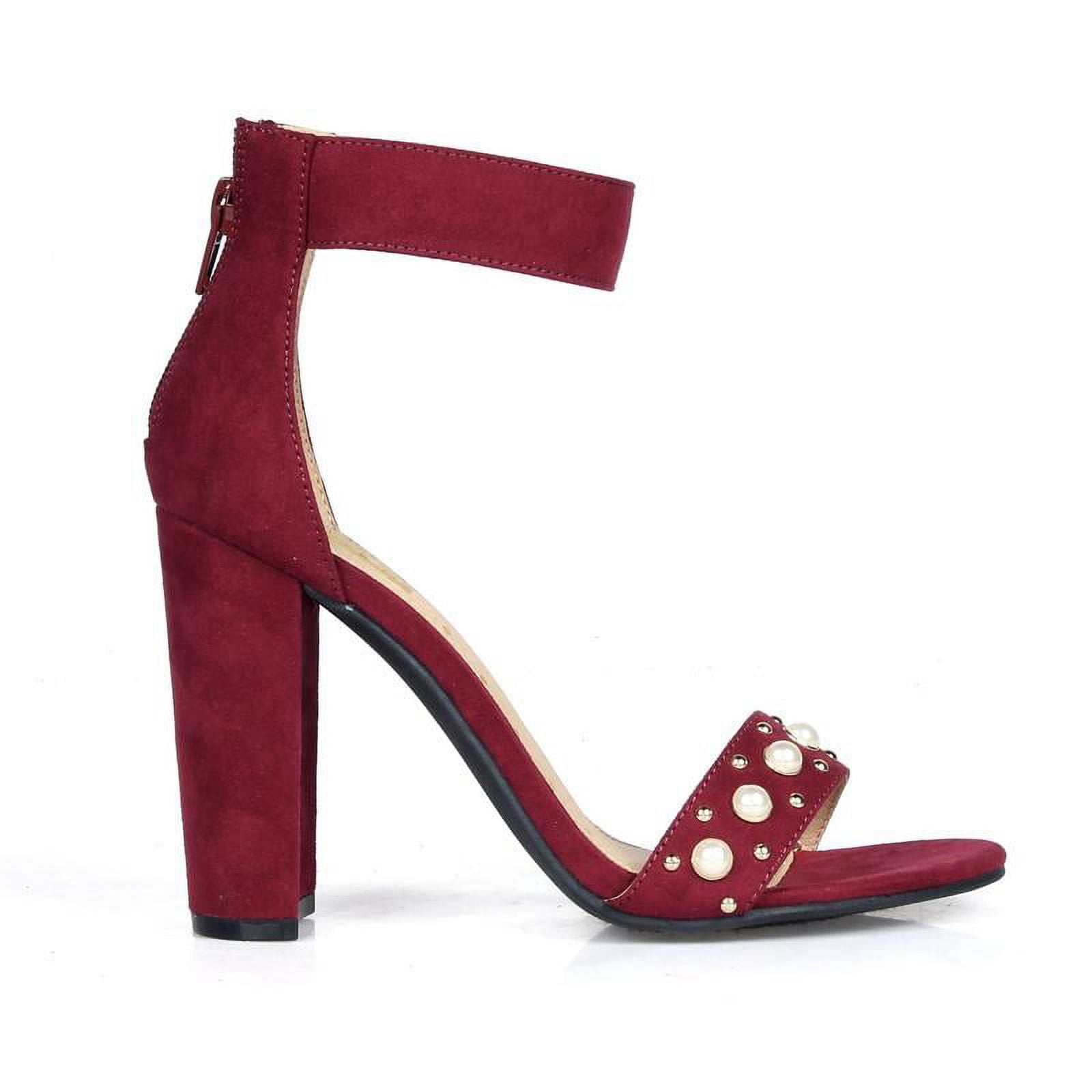 Fahrenheit Women's Pearled High Heel Sandals