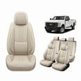 thumbnail image 1 of Car Seat Covers Full Set For Ford F150/F250/F350/F450 2009-2024, Breathable Nappa Leather Auto Seat Protectors with Lumbar Support, Luxury Automotive Interior Accessories, 1 of 8