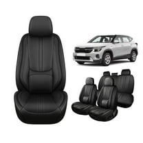 Faifani Car Seat Covers For KIA For Seltos 2021-2024 2025, Waterproof Nappa Leather Auto Seat Protectors with Lumbar Support, Luxury Automotive Interior Accessories