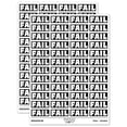 thumbnail image 1 of Fail Bold Text Test Inspection Sticker Set - Black - Matte Finish - 1.25" Mini, 1 of 7