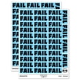 thumbnail image 1 of Fail Bold Text Test Inspection Sticker Set - Light Blue - Matte Finish - 1.5" Small, 1 of 7