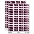 thumbnail image 1 of Fail Bold Text Test Inspection Sticker Set - Light Pink - Matte Finish - 1.25" Mini, 1 of 7