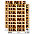thumbnail image 1 of Fail Bold Text Test Inspection Sticker Set - Orange - Matte Finish - 2.00" Large, 1 of 7