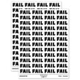 thumbnail image 1 of Fail Bold Text Test Inspection Sticker Set - White - Gloss Finish - 1.25" Mini, 1 of 7