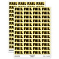 thumbnail image 1 of Fail Bold Text Test Inspection Sticker Set - Yellow - Gloss Finish - 1.25" Mini, 1 of 7