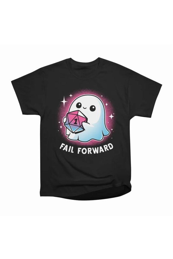 Fail Forward Dice Cute Ghost T-Shirt Tee Gift For Him Merch For Her Apparel For Friend