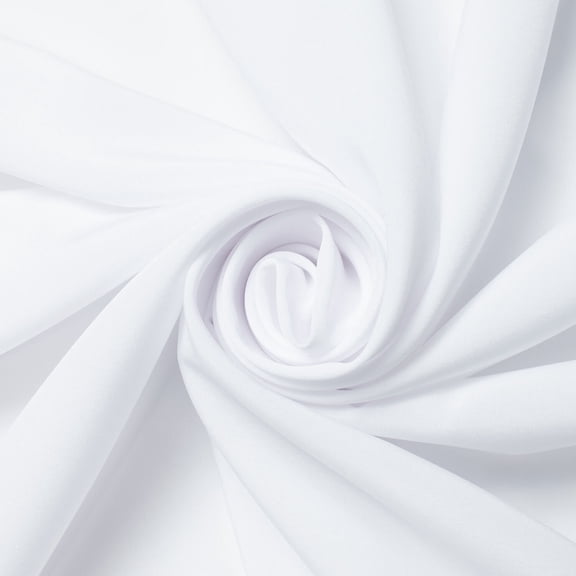 Faille Stretch Tissue Polyester 59/60 Inch Fabric By The Yard - For Sewing & Dye Sublimation Printing Apparel, Accessories, Or Décor - White (1 Yard)