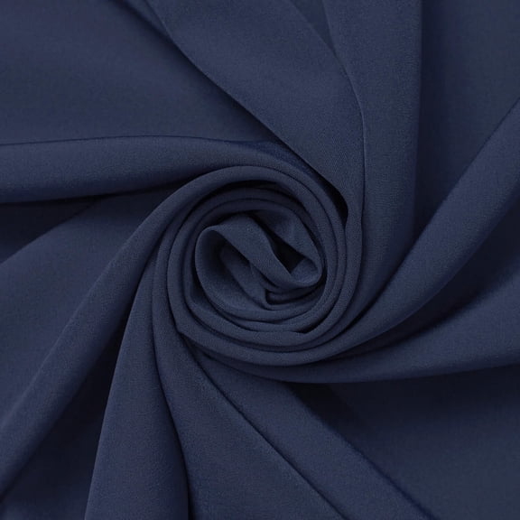 Faille Stretch Tissue Polyester 59/60 Inch Fabric By The Yard - For Sewing & Dye Sublimation Printing Apparel, Accessories, Or Décor - Navy Blue (1 Yard)