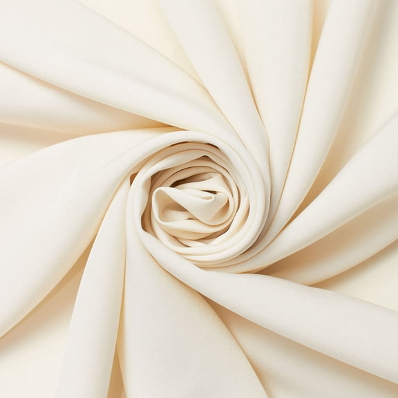 Faille Stretch Tissue Polyester 59/60 Inch Fabric By The Yard - For Sewing & Dye Sublimation Printing Apparel, Accessories, Or Décor - Off White (5 Yards)