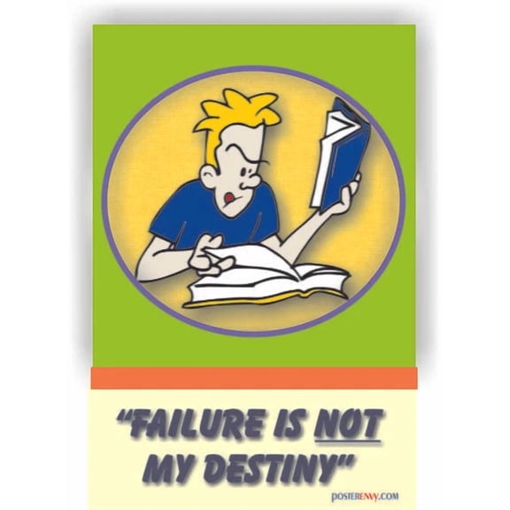 Failure Is Not My Destiny - Motivational Classroom School Poster New