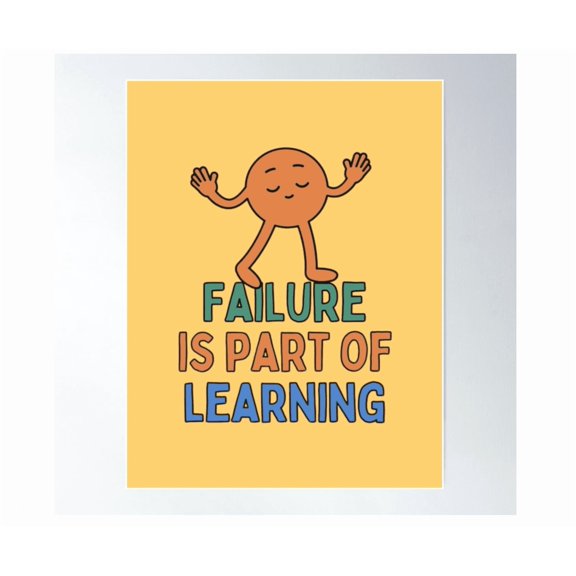 Failure Is Part Of Learning! Poster Wall Art Modern Wall Decor For Living Room Bedroom