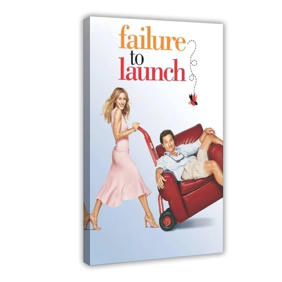 Failure to Launch Movie Poster Classic Art Deco 1 Canvas Poster Bedroom Decor Landscape Office Room Decor Gift