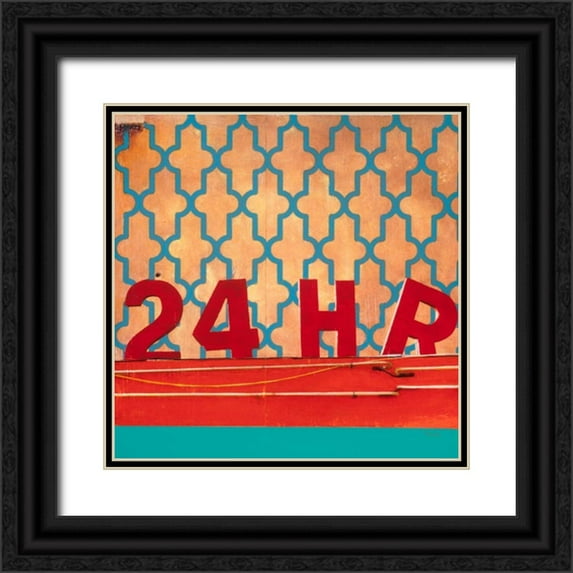 Fainelli, Deanna 20x20 Black Ornate Wood Framed with Double Matting Museum Art Print Titled - Urban Collage 24 Hr