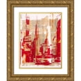 thumbnail image 1 of Fainelli, Deanna 25x32 Gold Ornate Wood Framed with Double Matting Museum Art Print Titled - Urban Collage Downtown, 1 of 4