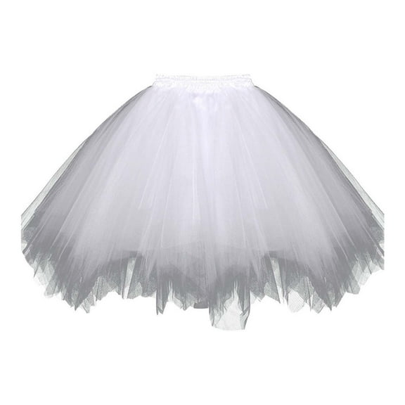 Fainosmny Gauze Tutu Tulle Skirt For Women Tutu Skirt Mesh Party Dress Dress Elegant Wedding Gown Half Length Skirt White 2Xl