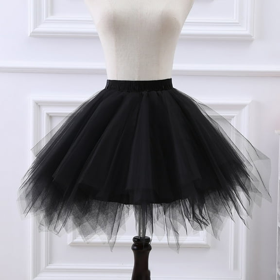 Fainosmny Gauze Tutu Tulle Skirt For Kids Girls Rainbow Tutu Skirt Layered Skirt Girls Colorful Carnival Party Tutu Dress Black One Size