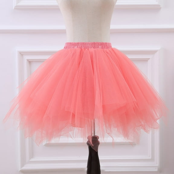 Fainosmny Gauze Tutu Tulle Skirt For Kids Girls Rainbow Tutu Skirt Layered Skirt Girls Colorful Carnival Party Tutu Dress Hot Pink One Size