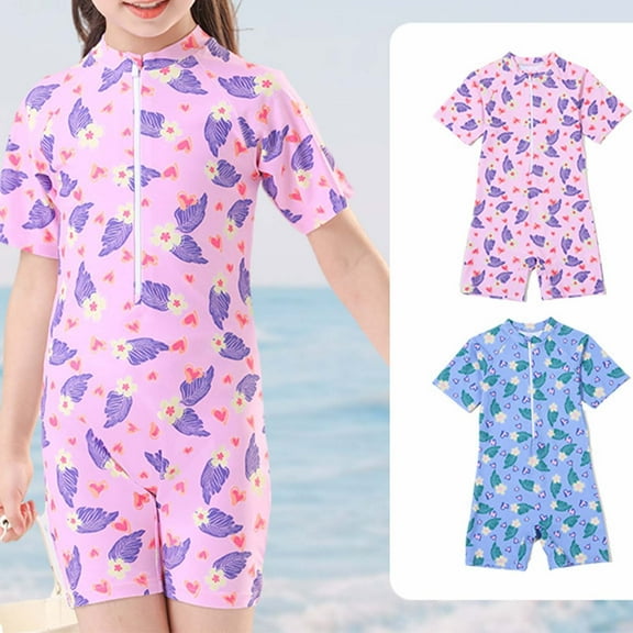 Fainosmny Girls' Competitive Swimsuit Swimming For Kids & Youth | Training Swimwear Girls Swimwear Pink -