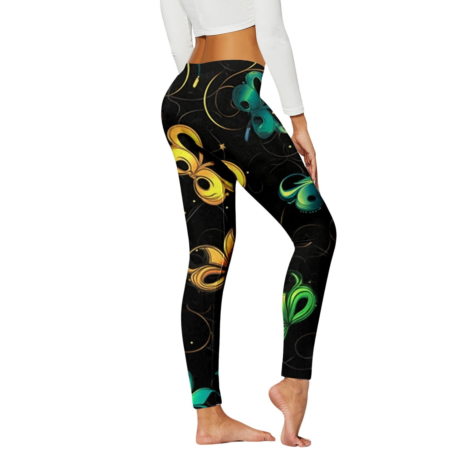 Mardi Gras Workout Leggings Yoga Damesbroek Capris Fleur De Lis Carnaval Hardloo