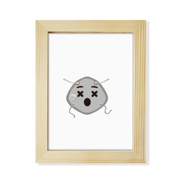 Fainted Dazed Confused Head Expression Desktop Adorn Photo Frame Display Art Painting Wooden