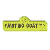 Fainting Goat (2 Pack) Plastic Street Sign - 6 Inch X 18 Inch Gift Animal Funny Farm Pet Unique Livestock Rustic Decor Love Quirky Nature