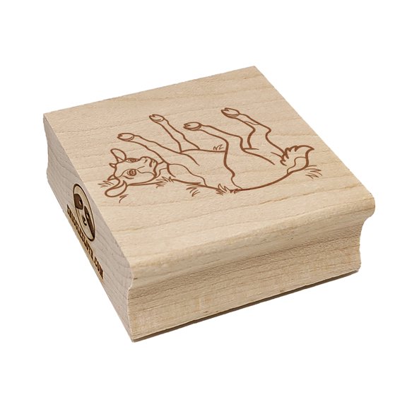 Fainting Goat Square Rubber Stamp Stamping Scrapbooking Crafting - Small 1.25in