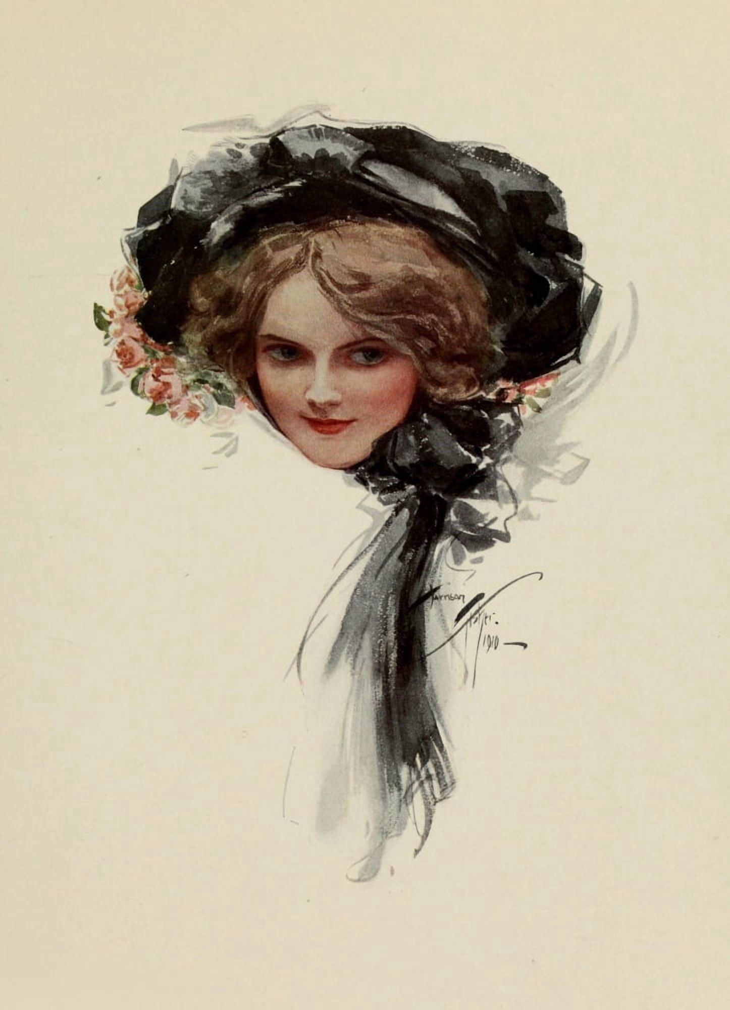 Fair Americans 1911 A study Canvas Art - Harrison Fisher (24 x 36)